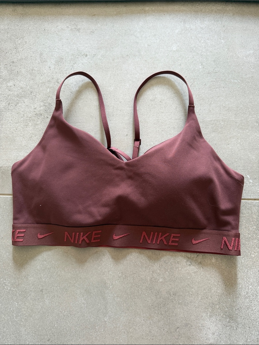 Nike Women's Maroon Padded Sports Bralette